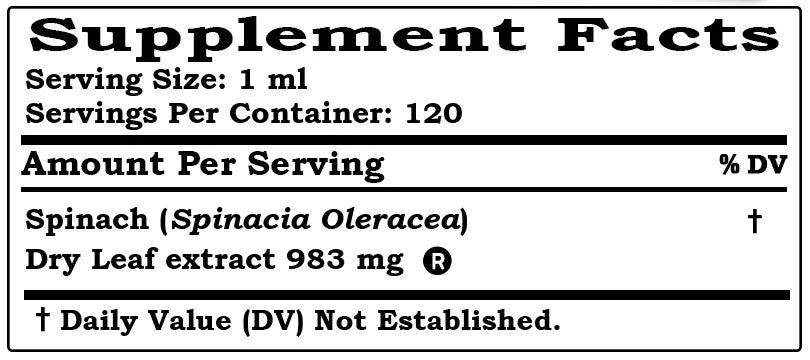 Spinach Dry Leaf Liquid Extract 4 Fl.Oz K2753