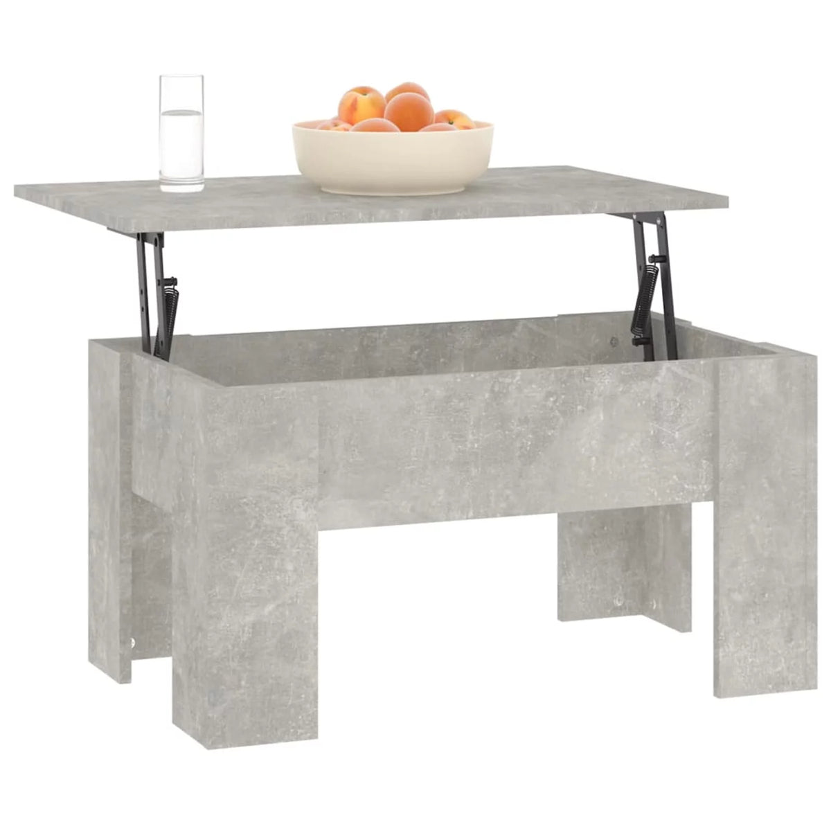 Coffee Table Concrete Gray Engineered Wood W34298