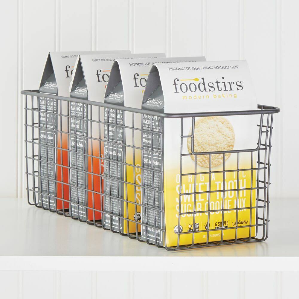 Metal Wire Kitchen Pantry Food-Storage Organizer Basket T351