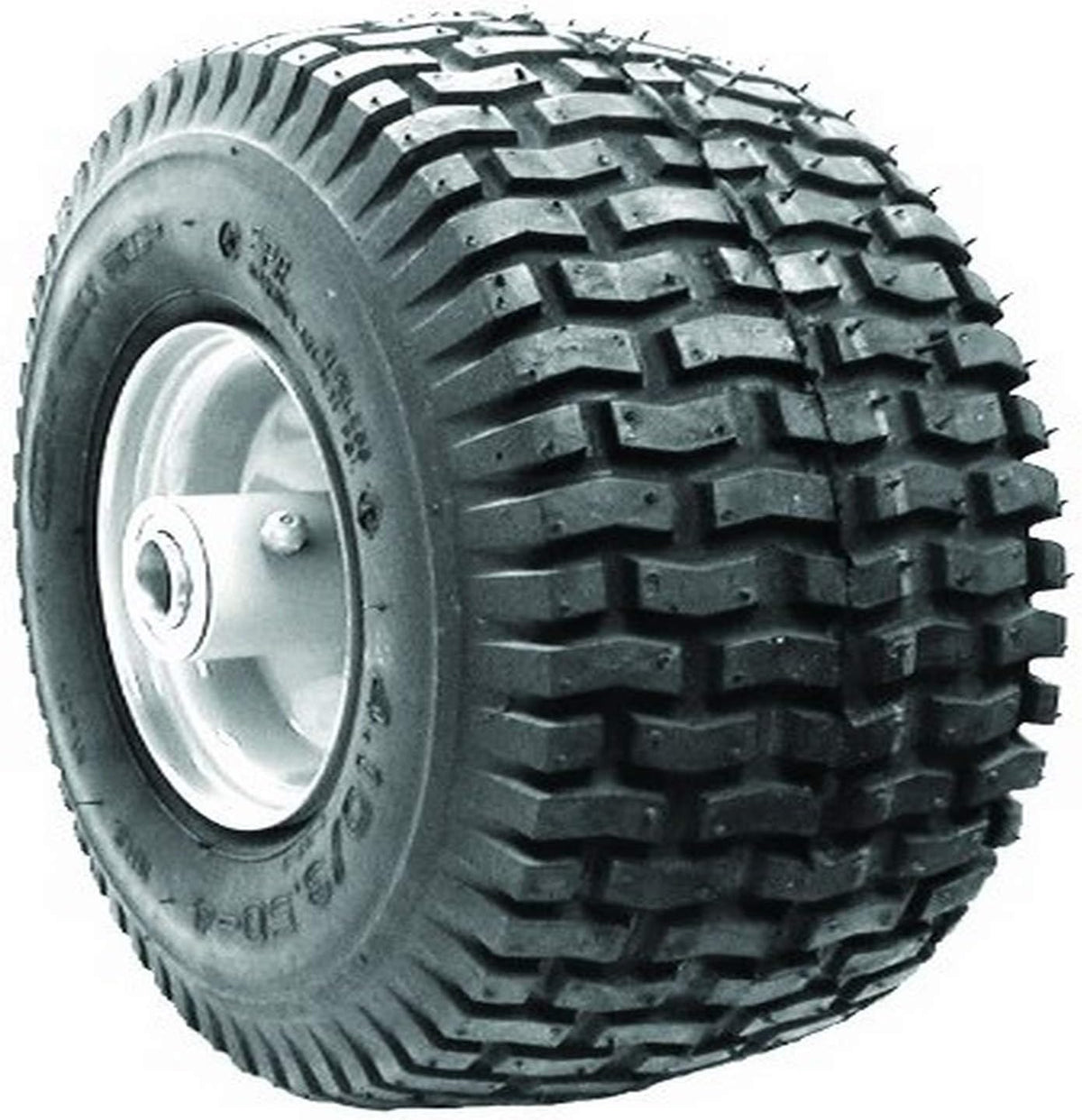 Pneumatic Wheel 410/350-4 2-Ply Tubeless Turf Tread Tire Pack of 2 U407