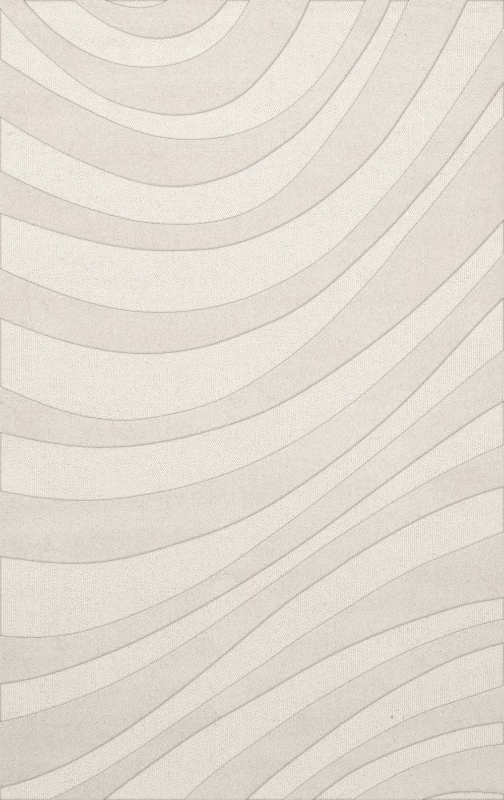 Snow Waves Swirls 5' x 8' Rectangle Area Rug S56503