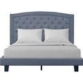 King Gray Platform Bed N11655