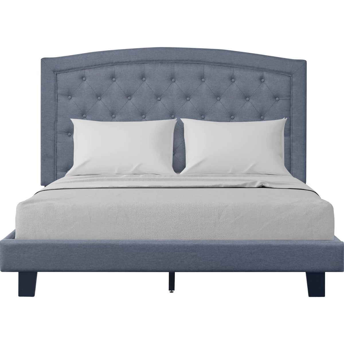 King Gray Platform Bed N11655