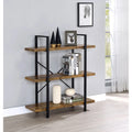Antique Nutmeg 3-tier Open Back Bookcase W638