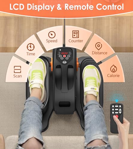 Portable Seated Pedal Exerciser with 12 Adjustable Speeds C8706