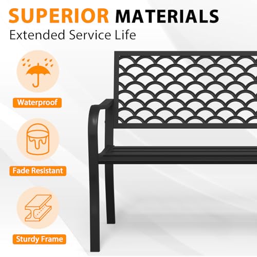 50" Anti-Rust Weatherproof Outdoor Bench C9478