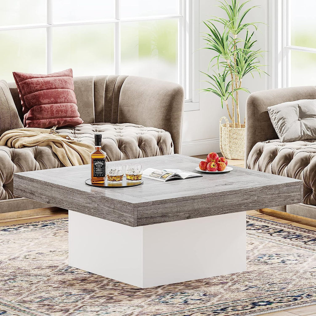 Grey and White Engineered Wood Coffee Table R5877