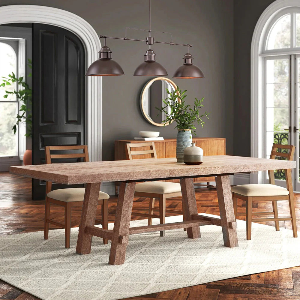 3-Light Kitchen Island Linear Industrial Pendant I307
