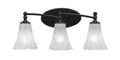 Dark Granite 3 Light Bath Bar with Italian Ice Glass Q957391