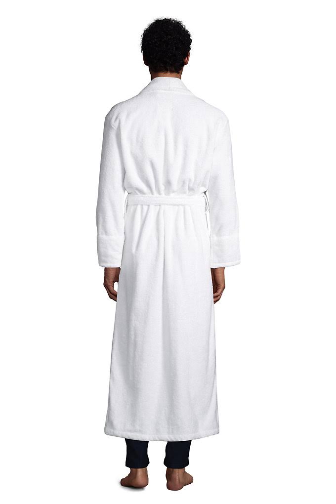 White Turkish Terry Cloth Robe J337