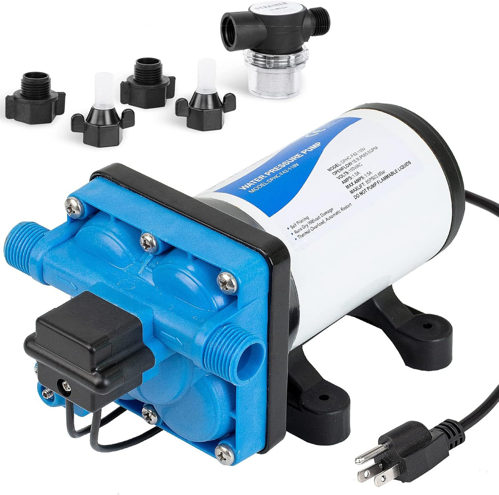 110V AC Water Pressure Pump 5.0GPM 55PSI Self Priming RV Water Pump T243