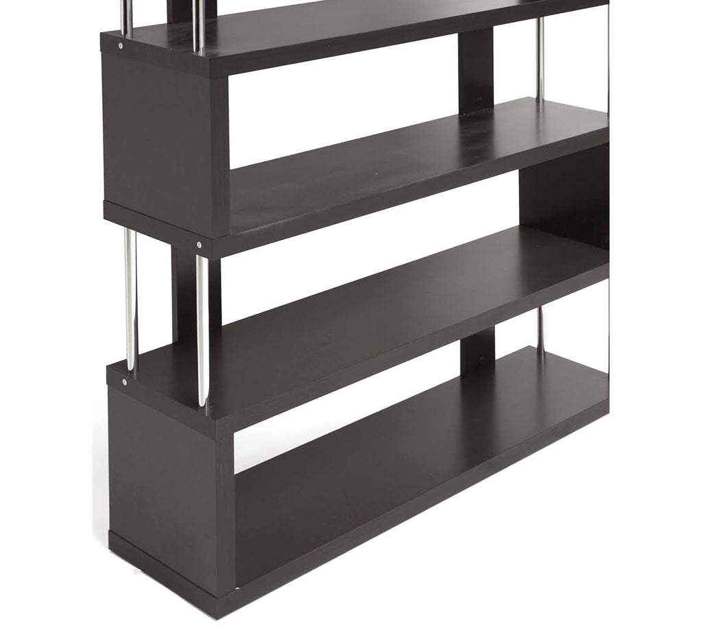 Dark Brown Six-Shelf Modern Bookcase B80126