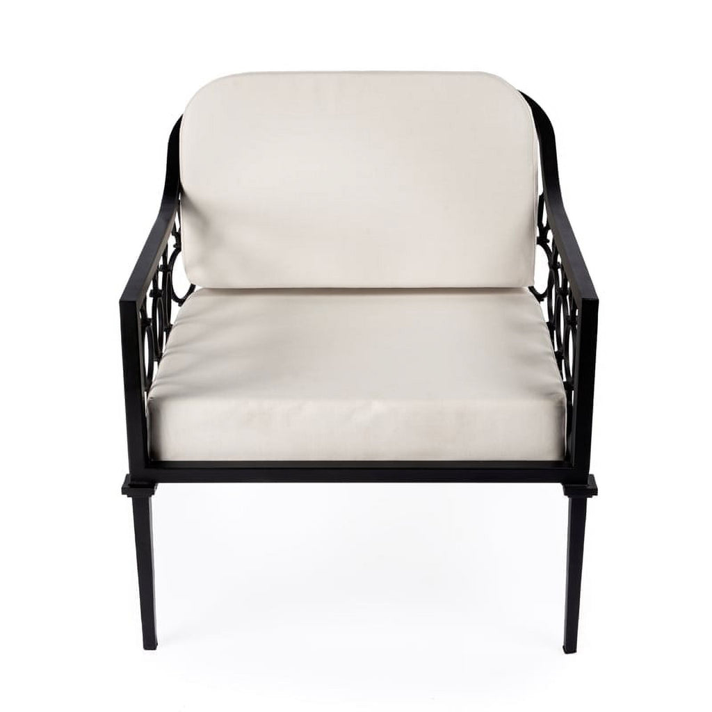 Black Outdoor Sofa and Lounge Chair 2-Piece Set U96224