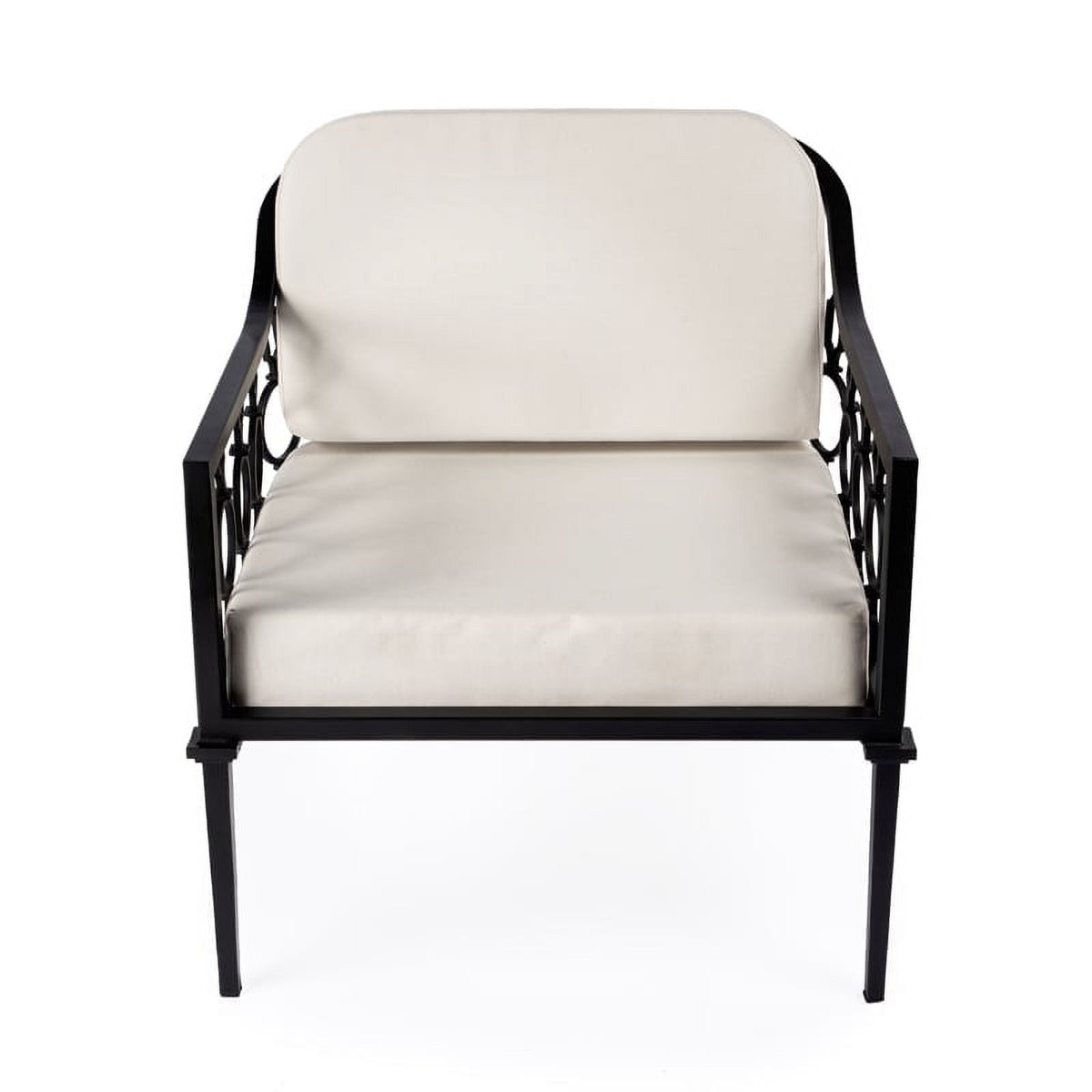 Black Outdoor Sofa and Lounge Chair 2-Piece Set U96224