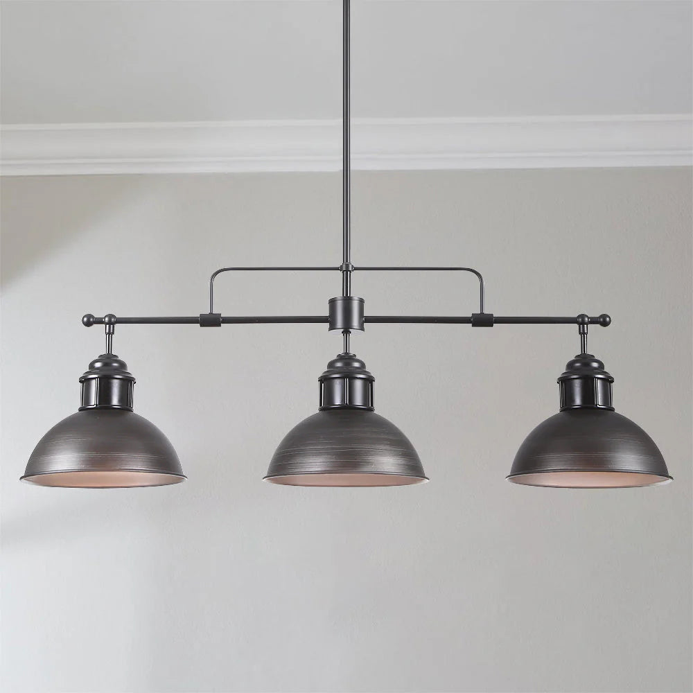 3-Light Kitchen Island Linear Industrial Pendant I307