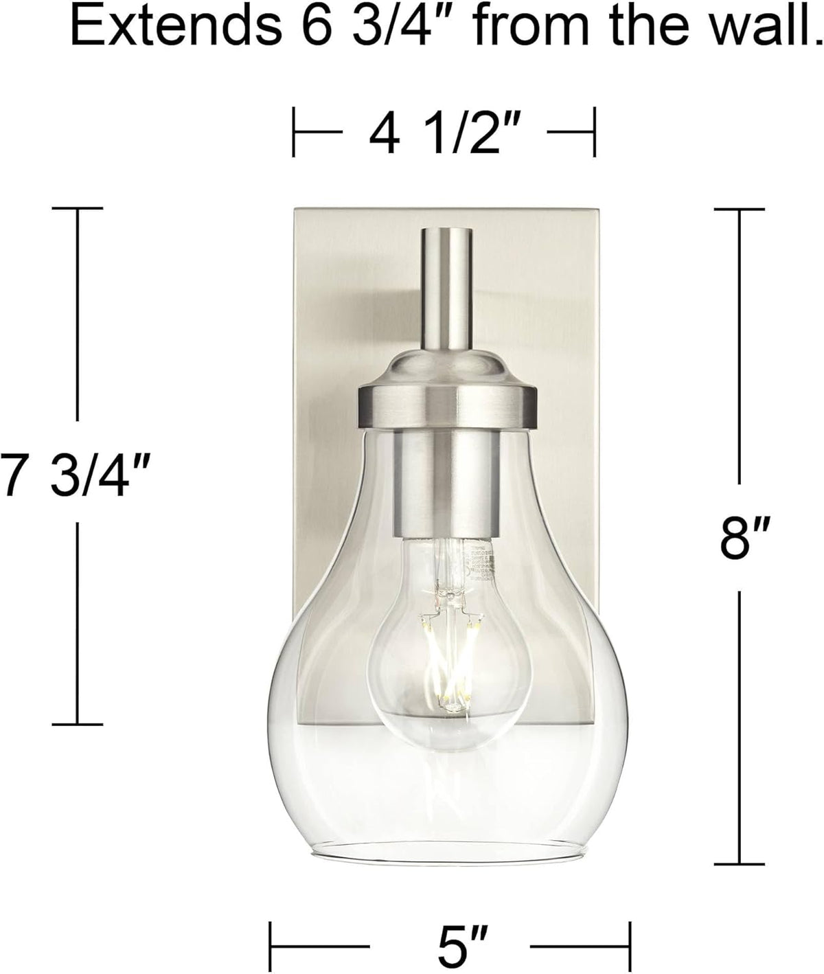 Set of 2 Brushed Nickel Wall Light Sconces X946