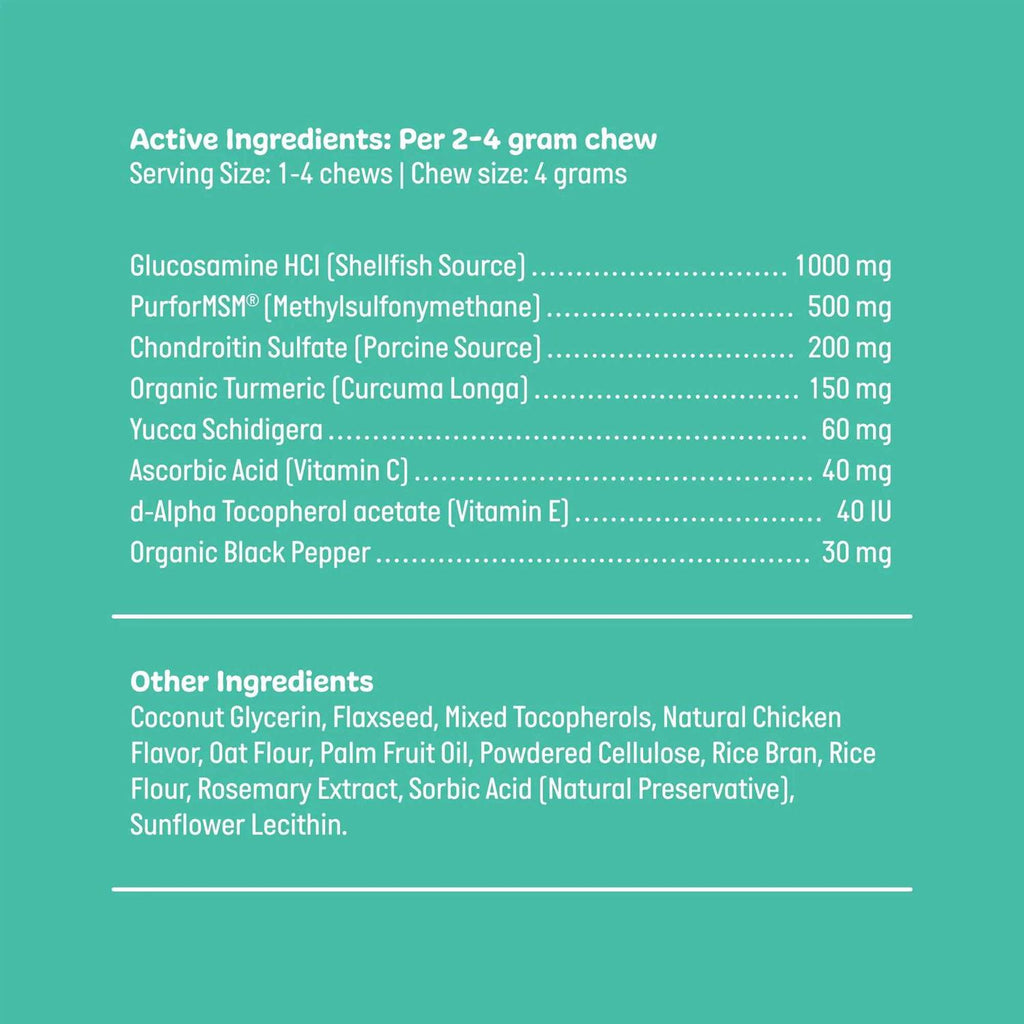 Glucosamine for Dogs Hip and Joint Supplement with Chondroitin, Turmeric, and Msm T763795