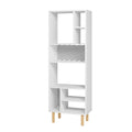 White 8 Shelf Engineered Wood Bookcase E8965