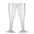 50 Pack 5 Oz Gold Rimmed Clear Plastic Champagne Flutes Z970597