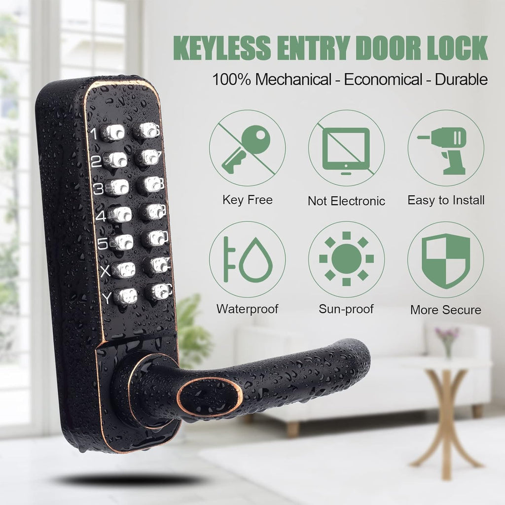 Keyless Entry Door Lock with Keypad Door Knob and Lever Handle Y750887