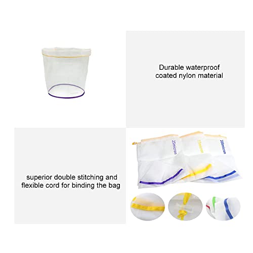 5pcs 1 Gallon Filter Bag Bubble Bag Kit Set Micron Drawstring Extraction Bags Y6971
