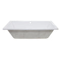 White 59x22 Drop in Acrylic Soaking Tub X5954