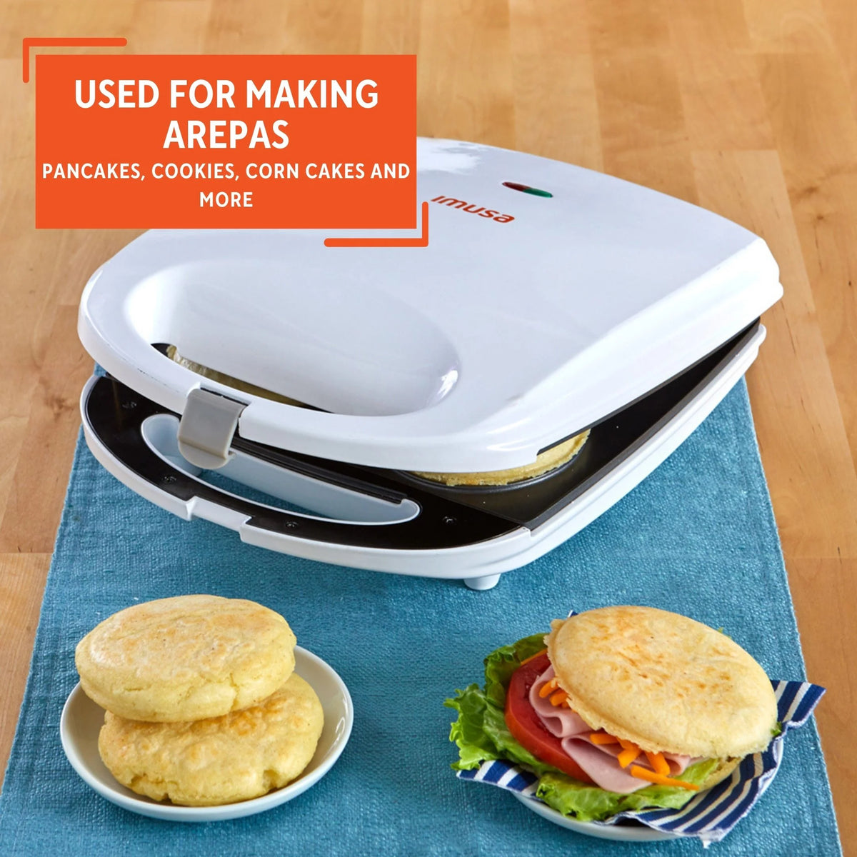 White 4 Slot Electric Arepa Maker N2924