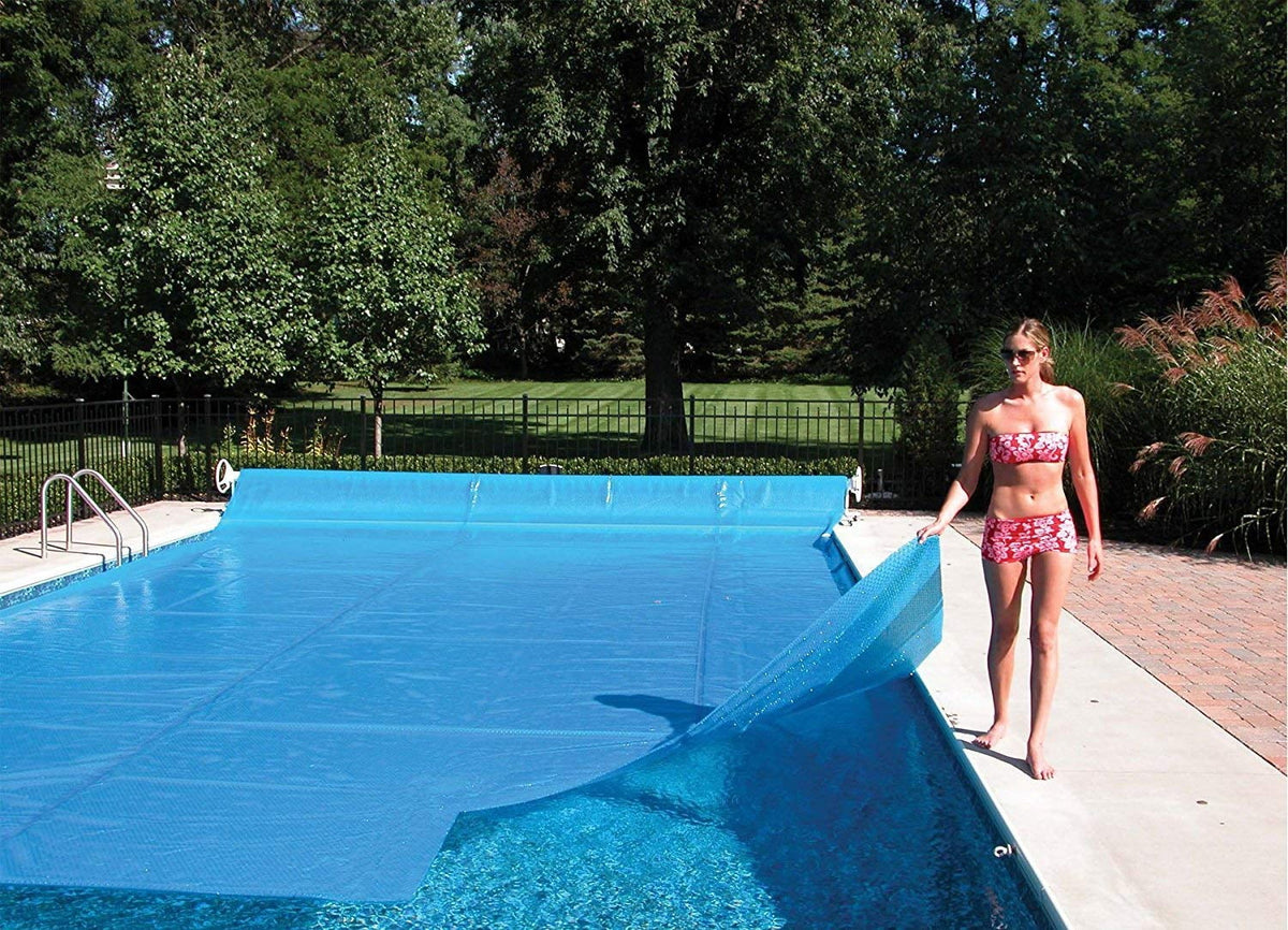 Blue Rectangle Solar Pool Cover with Grommets, 20' x 45' B345