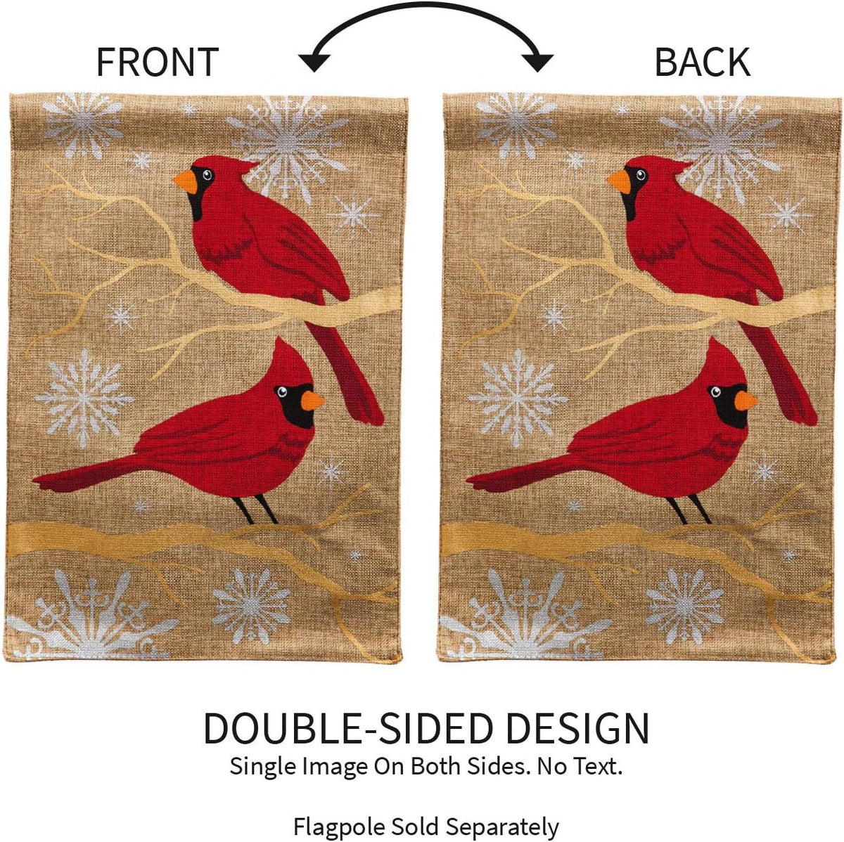 12.5 x 18 inches Burlap Garden Flag E494926
