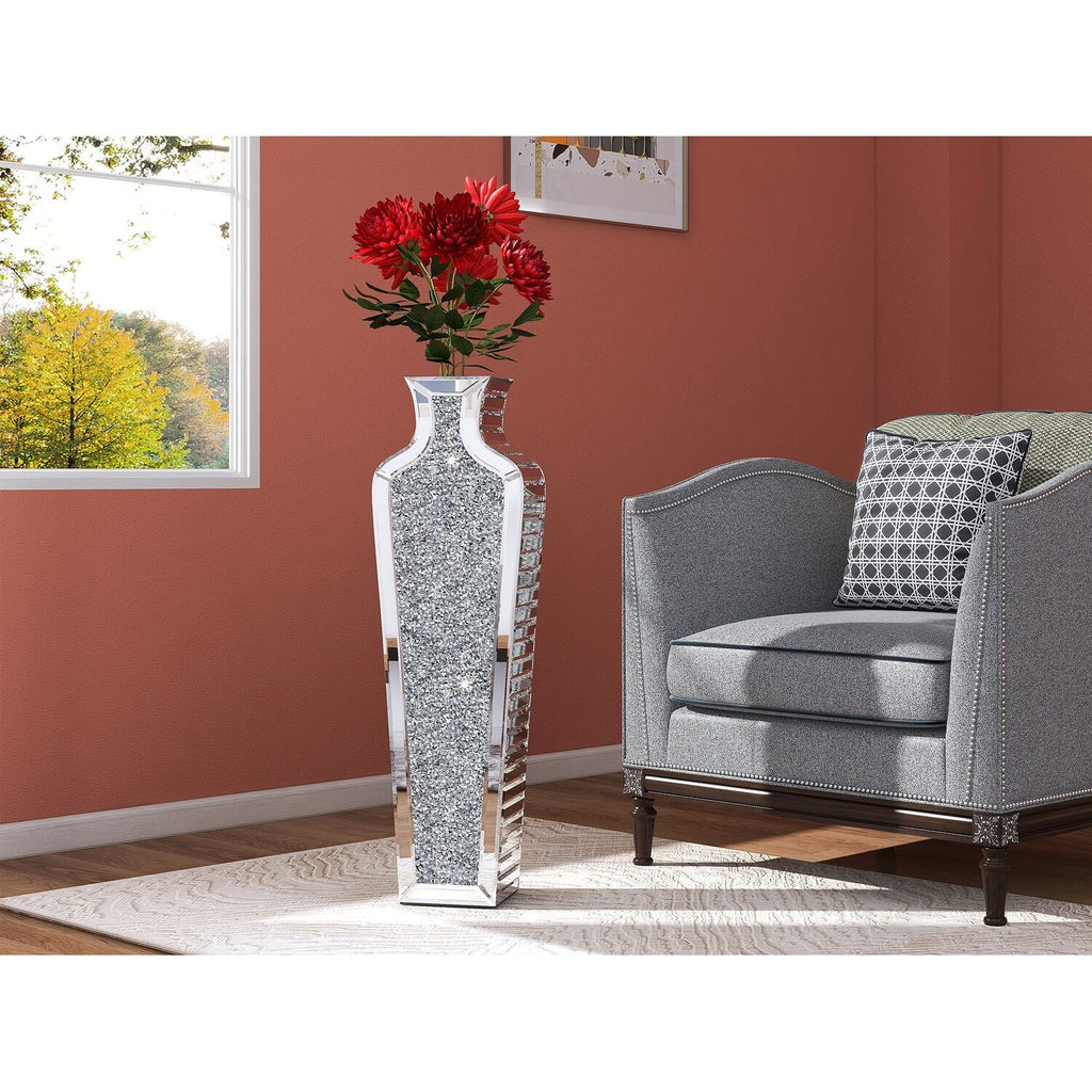 Tall Crushed Diamond Floor Vase I467