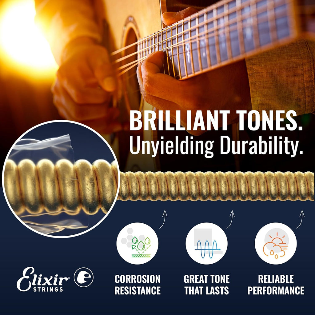 80/20 Bronze POLYWEB Coating Acoustic Guitar Strings, 6 String Set, Light 12-53 K142390