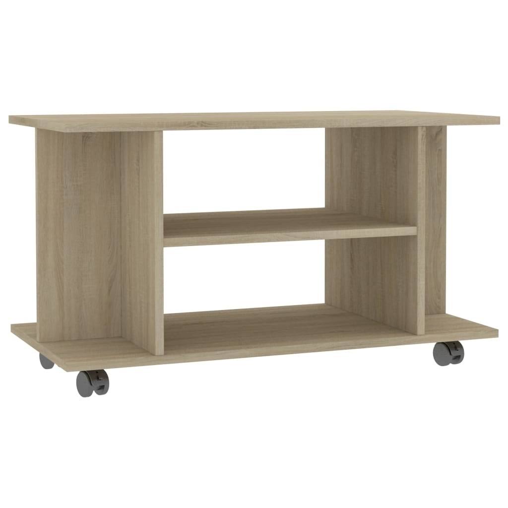 Sonoma Oak Chipboard TV Cabinet with Castors P381