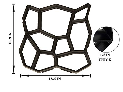 2 Packs 18.9 x 18.9 x 1.8 inch Concrete Stepping Stone Mold Y2723