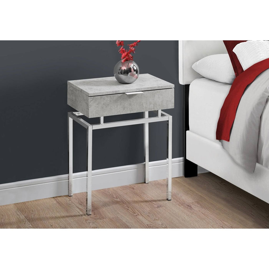 Cement Gray Contemporary Rectangular Accent Table X79943