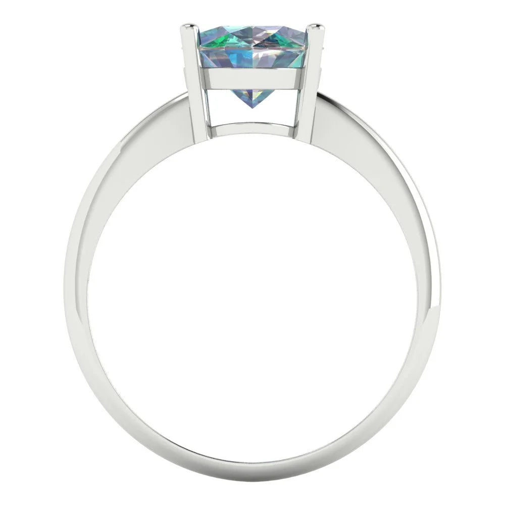 18K White Gold Solitaire Ring U390818