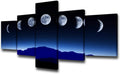 5 Panels Black and White Canvas Prints Wall Art S77507