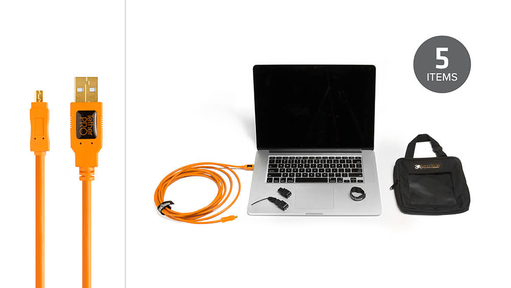 Orange USB 2.0 A Male to Mini-B 8-Pin Cable Starter Kit K1988