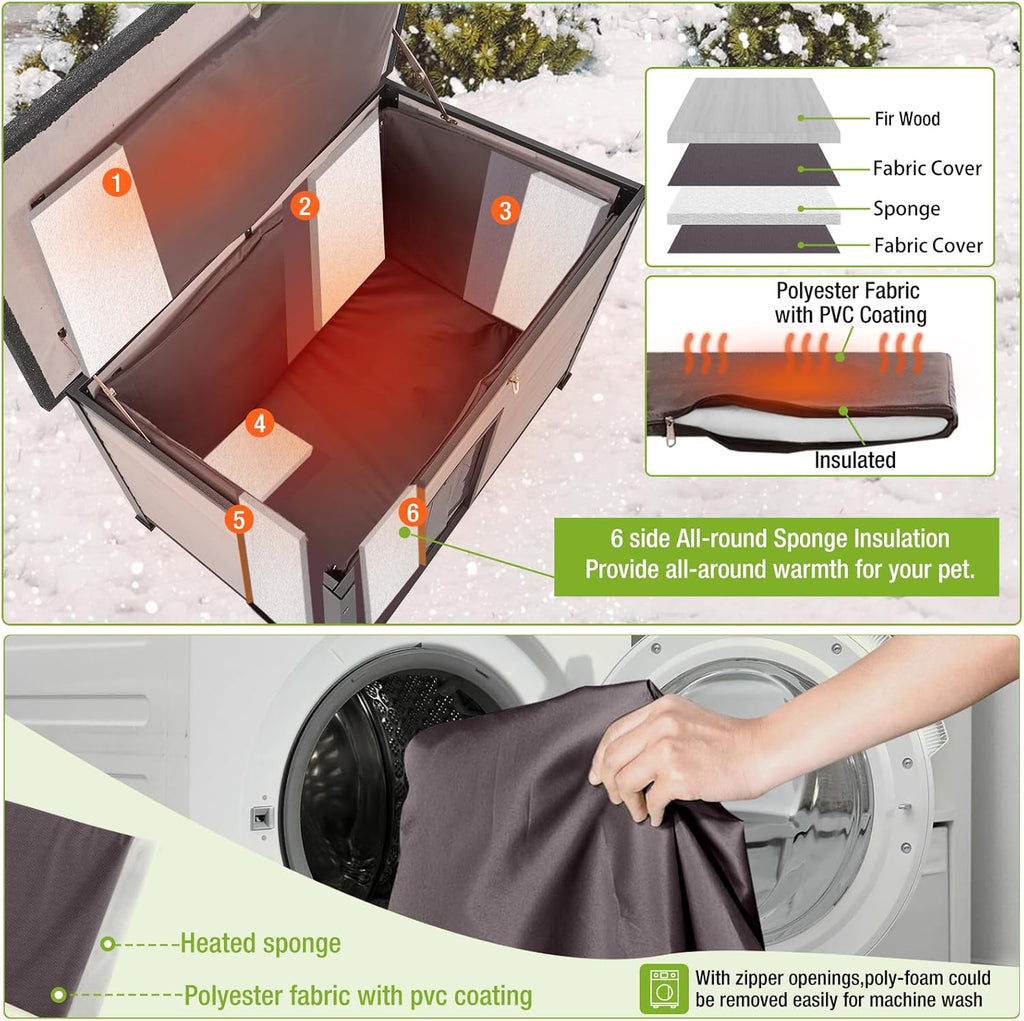 Outdoor Dog Kennel with Liner J91716