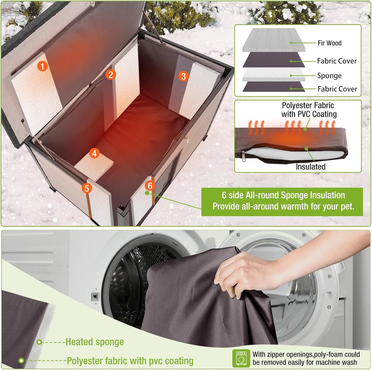 Outdoor Dog Kennel with Liner J91716