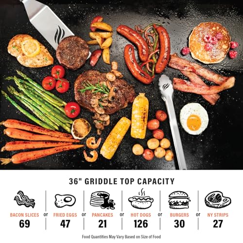 36 Inch 4 Burner Gas Griddle with Hood L206788