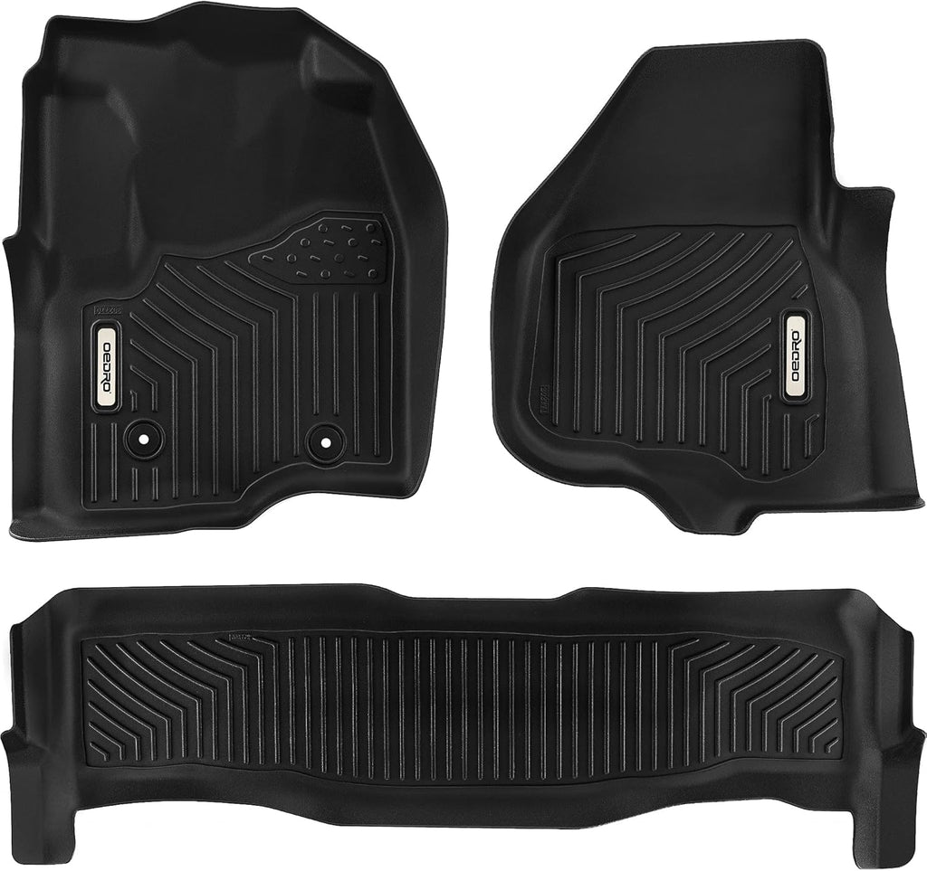 Black TPE All-Weather Floor Mats Full Set Liners X50288
