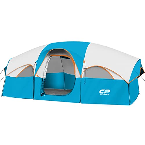 8 Person Weather Resistant Camping Tent with Carry Bag A37502