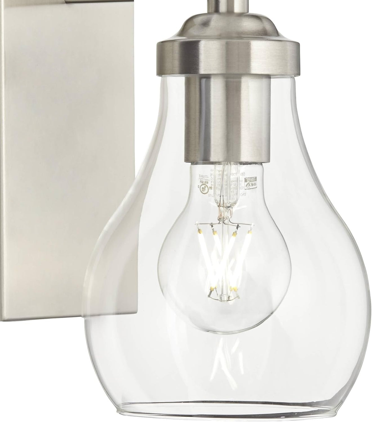 Set of 2 Brushed Nickel Wall Light Sconces X946