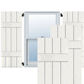 White Western Red Cedar Board and Batten Shutters Pair Q196301