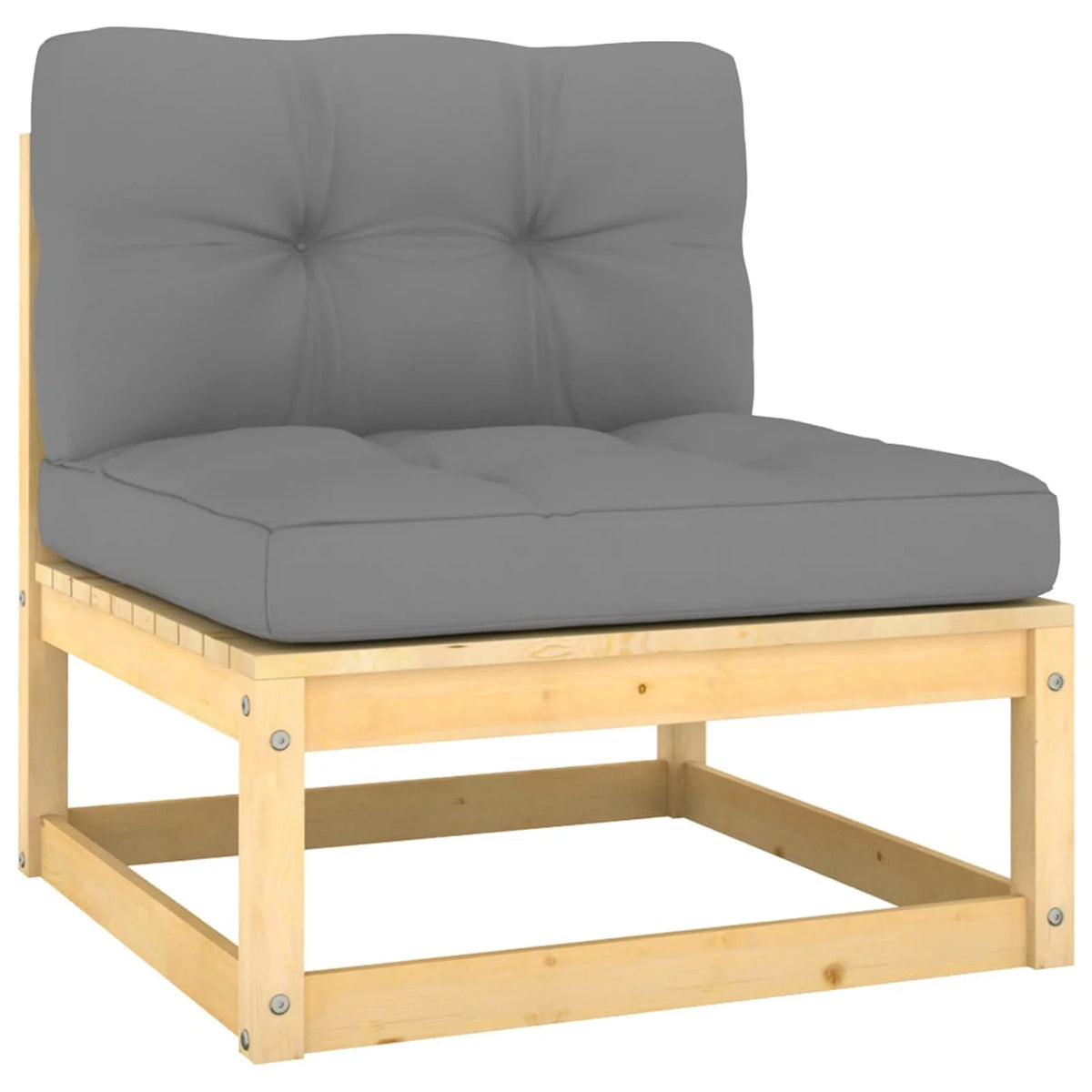 8 Piece Outdoor Conversation Set with Gray Cushions D98293