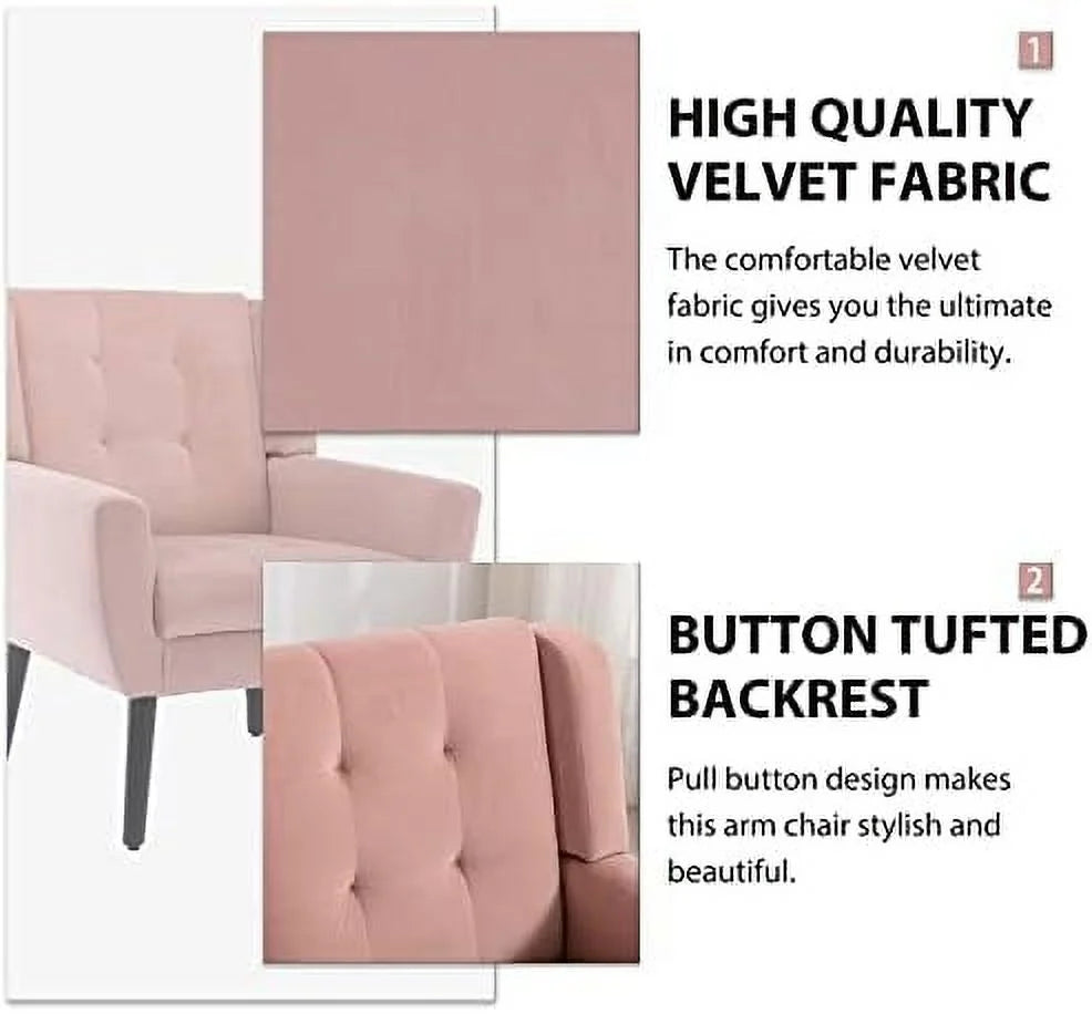 Lavender Velvet Accent Chair with Arms G5870