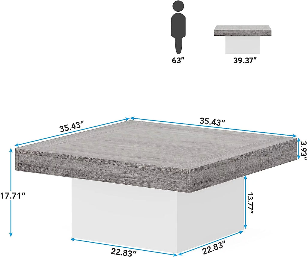 Grey and White Engineered Wood Coffee Table R5877
