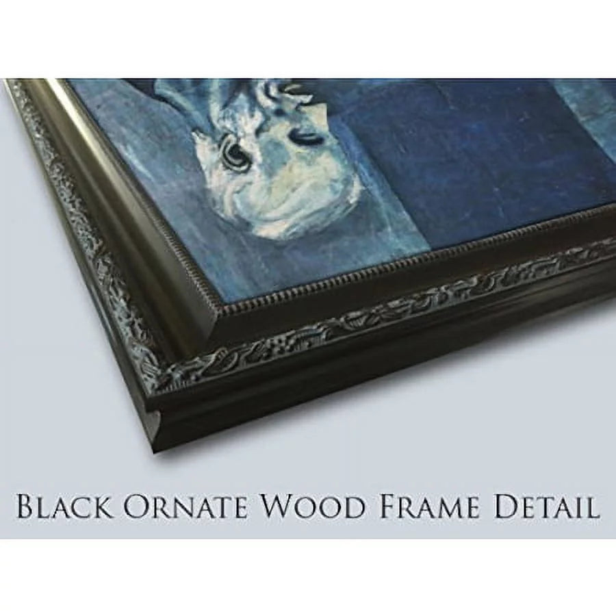 Black Ornate Wood Framed Art Print T35720