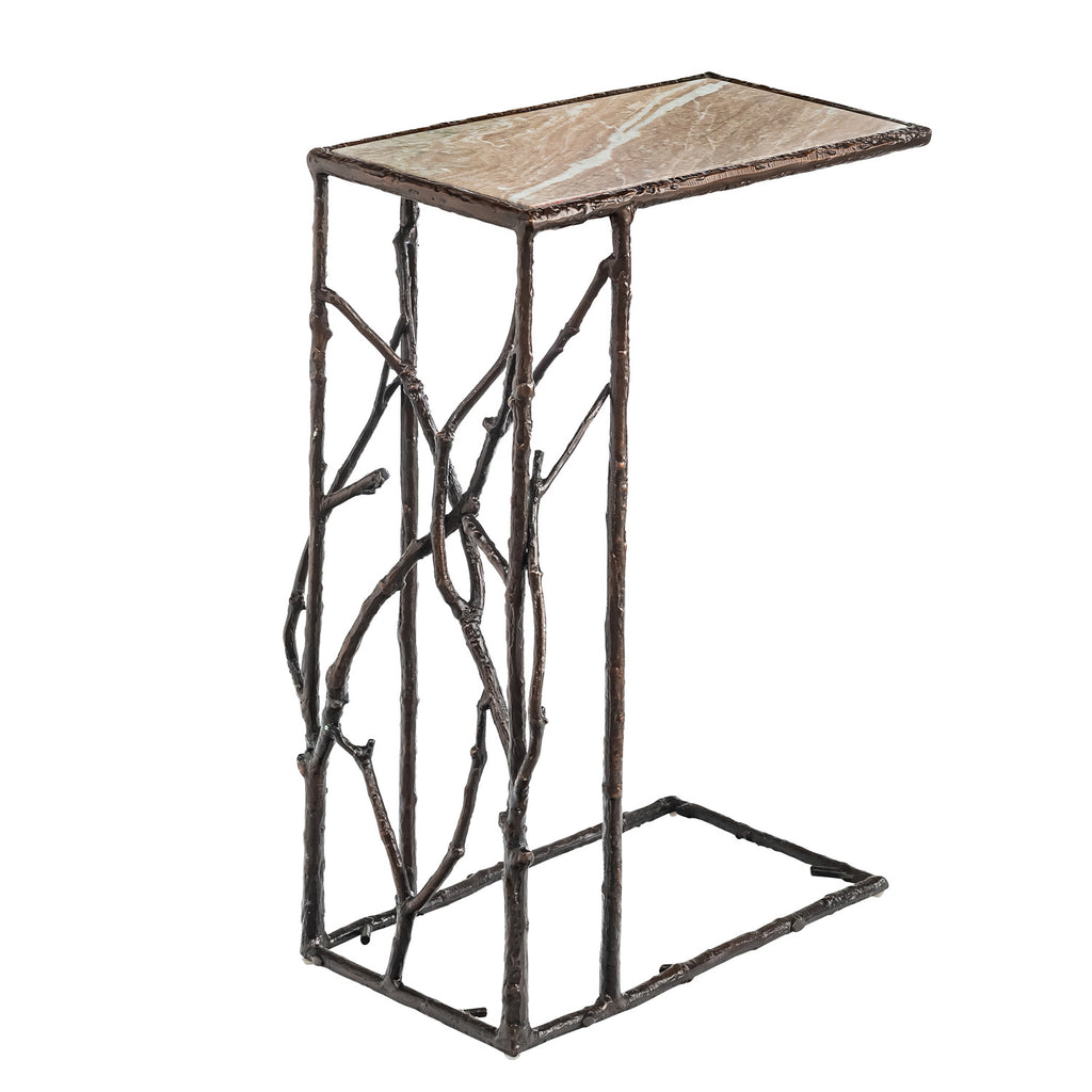 Indoor/Outdoor Pull-Up Table with Marble Top C68249