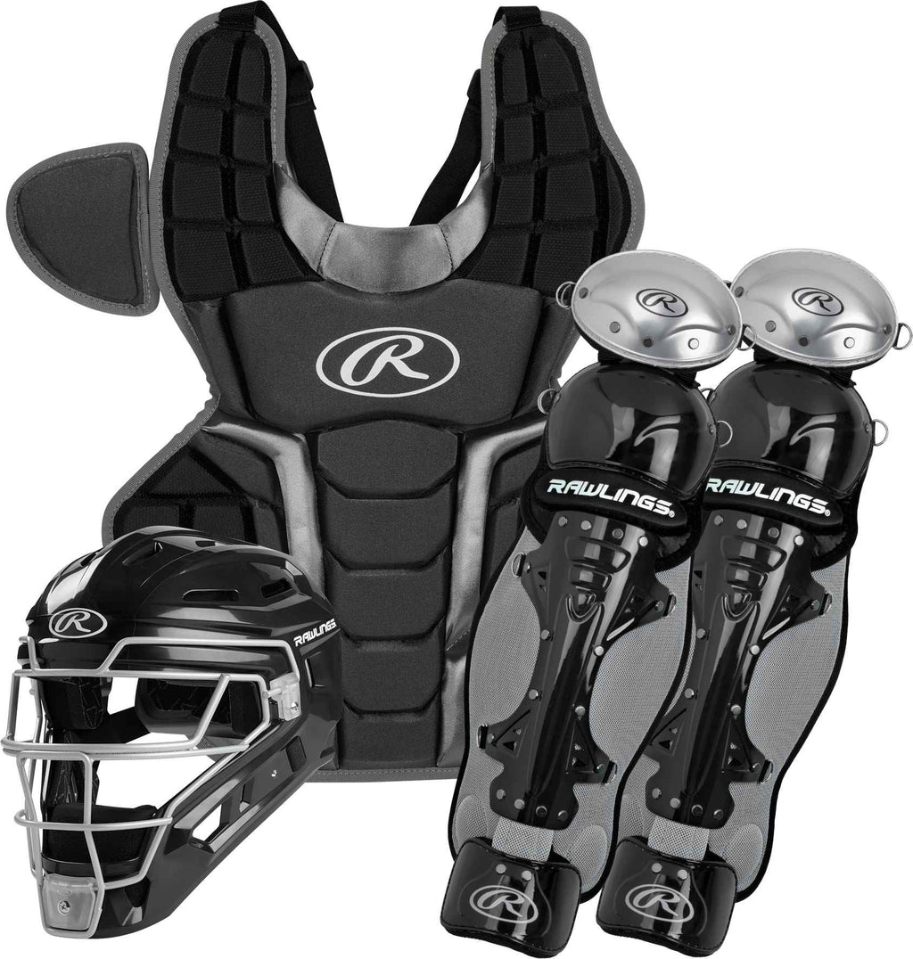 Adult Catcher's Box Set Black/Silver O205415